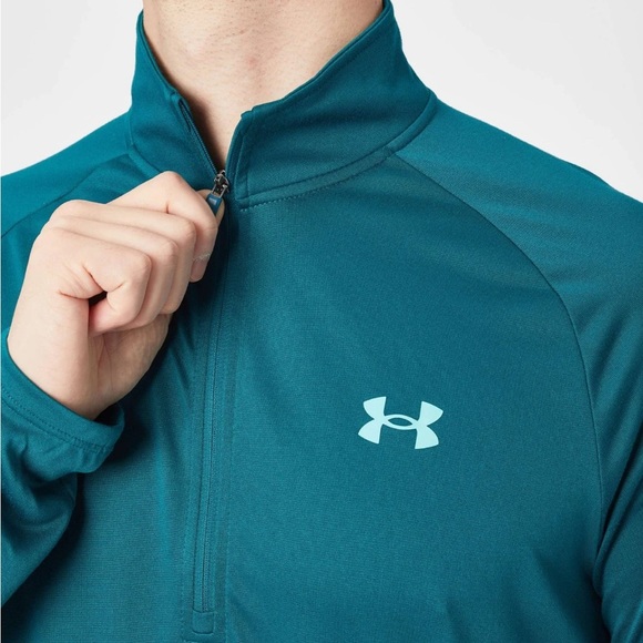 Under Armour Men's Spring Tech 1/4 Zip Long sleeve Teal NWT - Picture 4 of 6